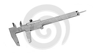 Metal vernier caliper.