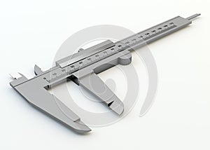 Metal vernier caliper isolated