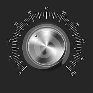 Metal volume knob (button, music tuner)