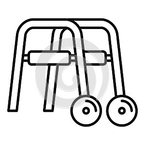 Metal walker icon, outline style