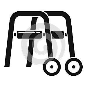 Metal walker icon, simple style