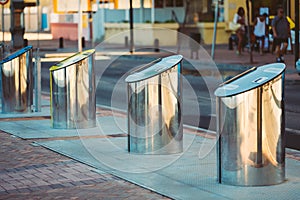 Metal Waste bins, trash cans for separate waste