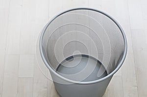 Metal waste paper basket