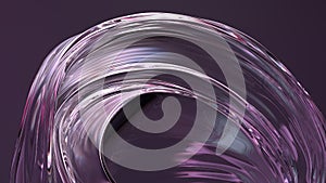 Metal Wave-like Plate Rainbow Reflection Luxury Pop Culture Elegant Modern 3D Rendering Abstract Background photo