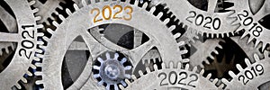 Metal Wheels with New Year 2023