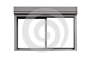 Metal window frame isolated on a white background