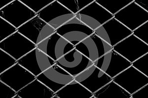 Metal wire fence or cage