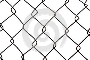 Metal wire-mesh rabitz isolated on white background