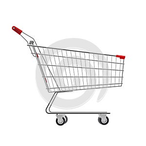 Metal wire small shopping cart for mall, supermarket trolley