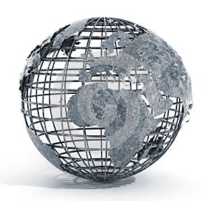 Metal wired globe