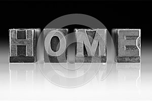 Metal word Home