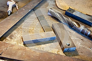 Metal Workshop bench and tools