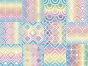 Metalic foil rainbow patterns