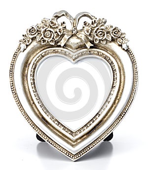 Metalic Heart Shape picture frame