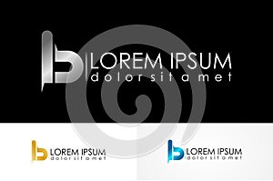 Metalic letter B logo