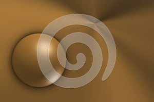 Metalic sphere with shadows.