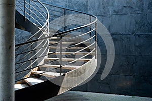 Metalic spiral stair photo