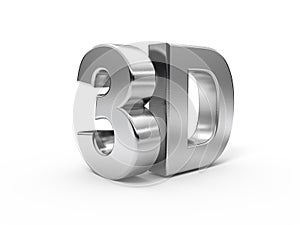 Metallic 3d word