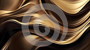 Metallic abstract wavy liquid background layout design tech innovation