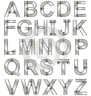 Metallic alphabet