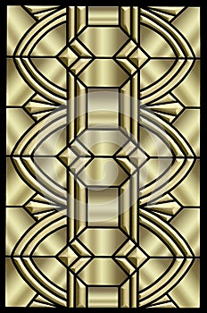 Metallic Art deco design