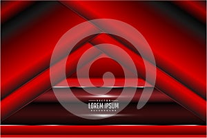 Metallic background.Red and silver with glow light.Metal technology concept photo