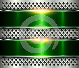 Metallic background silver green