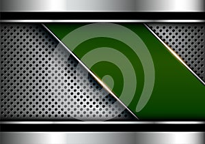 Metallic background silver green