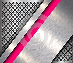 Metallic background silver pink