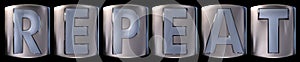 Metallic repeat word
