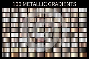Metallic, bronze, silver, gold, chrome metal foil texture gradient photo