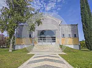 Metallic building of University of Extremadura, Badajoz, Spain photo