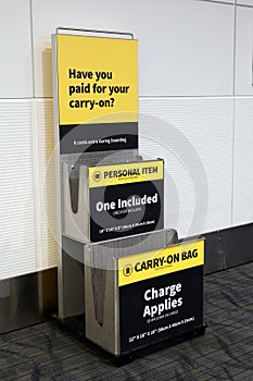 Metallic carry on luggage and personal item sizer