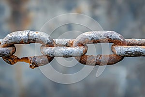 A metallic chain with a link snapping apart, creating a powerful metaphor for release or breakaway
