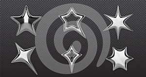 Metallic chrome stars collection