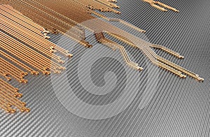 Metallic Circuit Board Abstract Background