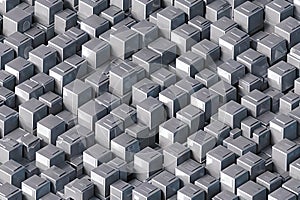 Metallic Cubes Background