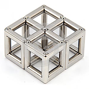 Metallic cubes interlocking design