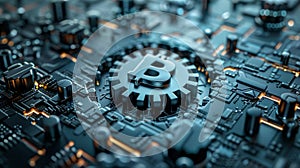 A metallic 3D rendering of a digital gear symbolizing the strength and reliability of a wellbuilt crypto exchange