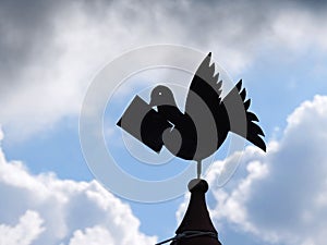 Metallic dove with envelope