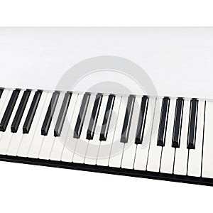 Metallic electronic piano keyboard