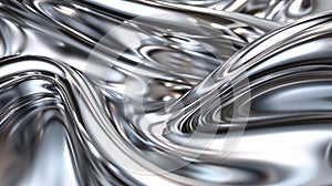 Metallic elegance captured in 3D, with sleek surfaces reflecting modern design. Abstract 3d background