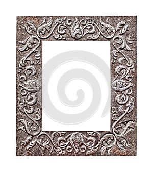 Metallic frame on white