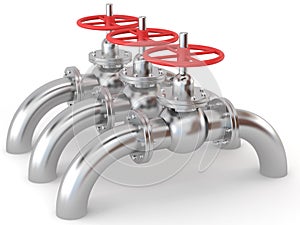 Metallic gas valves