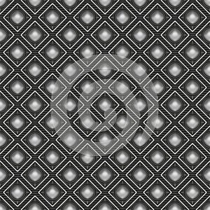 Metallic geometric seamless background pattern. 3d render illustration.