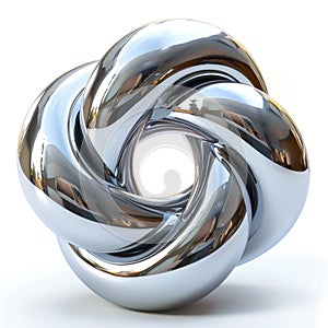metallic geometric shape with a sleek and modern design