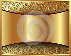 Metallic gold background with a pattern 2