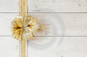 Metallic gold decorative Christmas bow