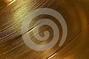 Metallic gold shiny vinyl record background textures