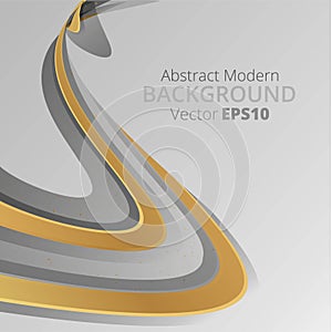 Metallic golden white 3d art deco elegant realistic geometric abstract modern vector background